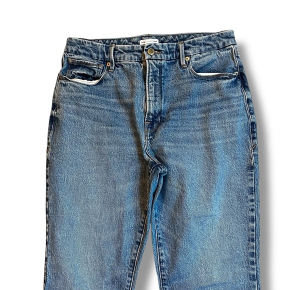 Good American Jeans Good Vintage High Rise Straight Leg Cropped Blue942 10/30 - Picture 4 of 8